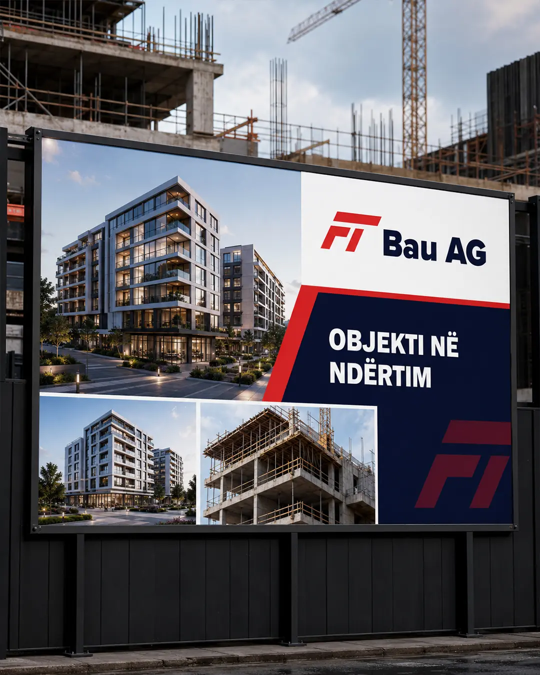 FT Bau AG construction-site advertising