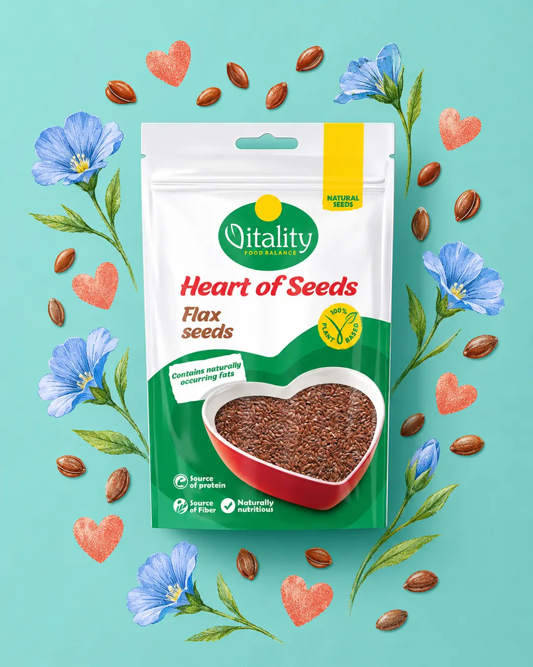 Vitality Flax Seeds packaging